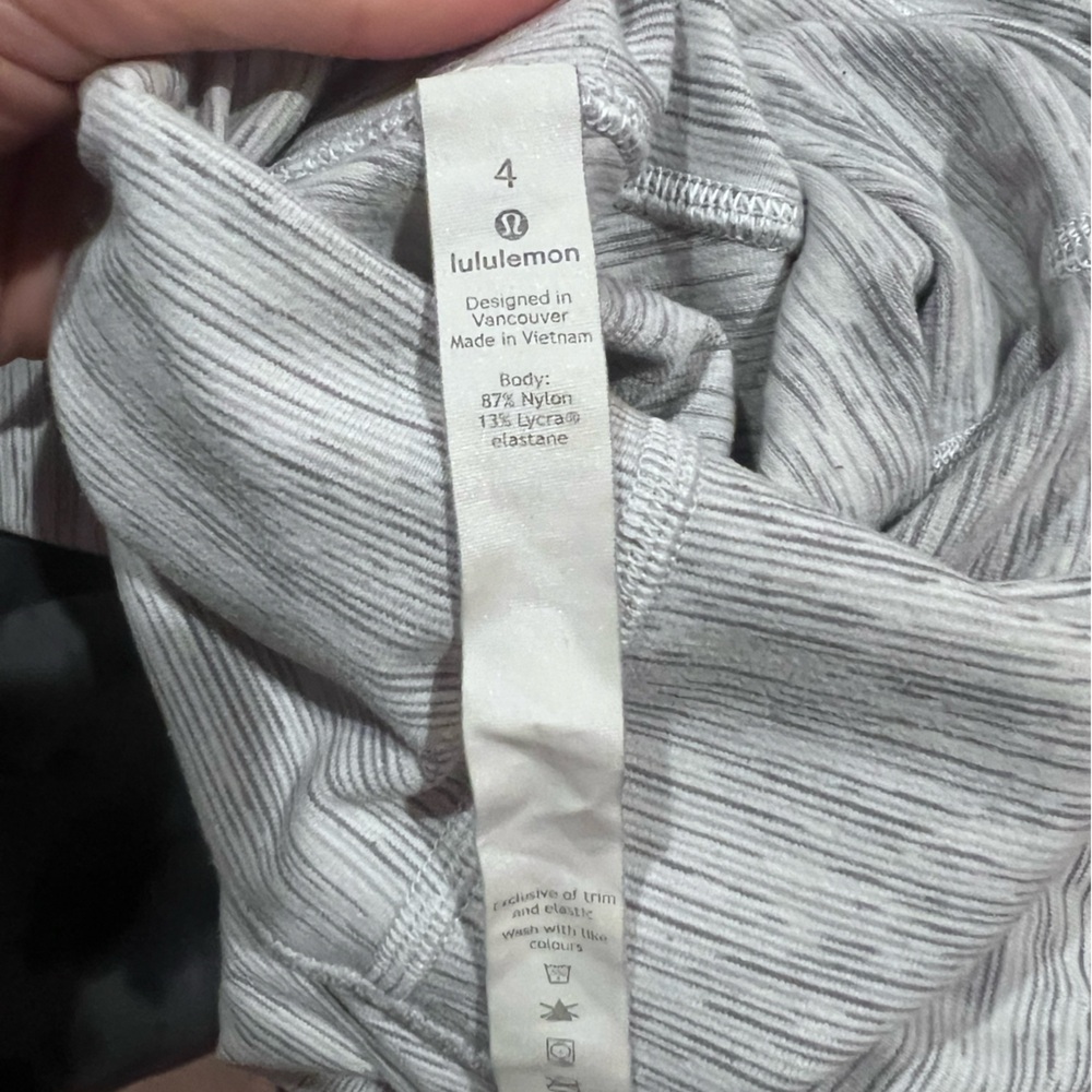 Lululemon Align Pant 25" Mini Heathered Herringbone Heathered Black White - Picture 4 of 7